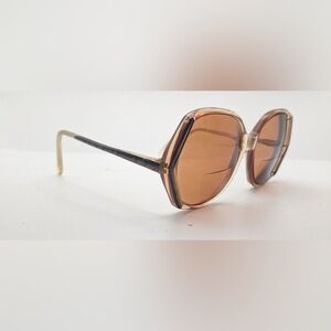 Vintage Brown Translucent Oval Metal Sunglasses Frames Only Hong Kong